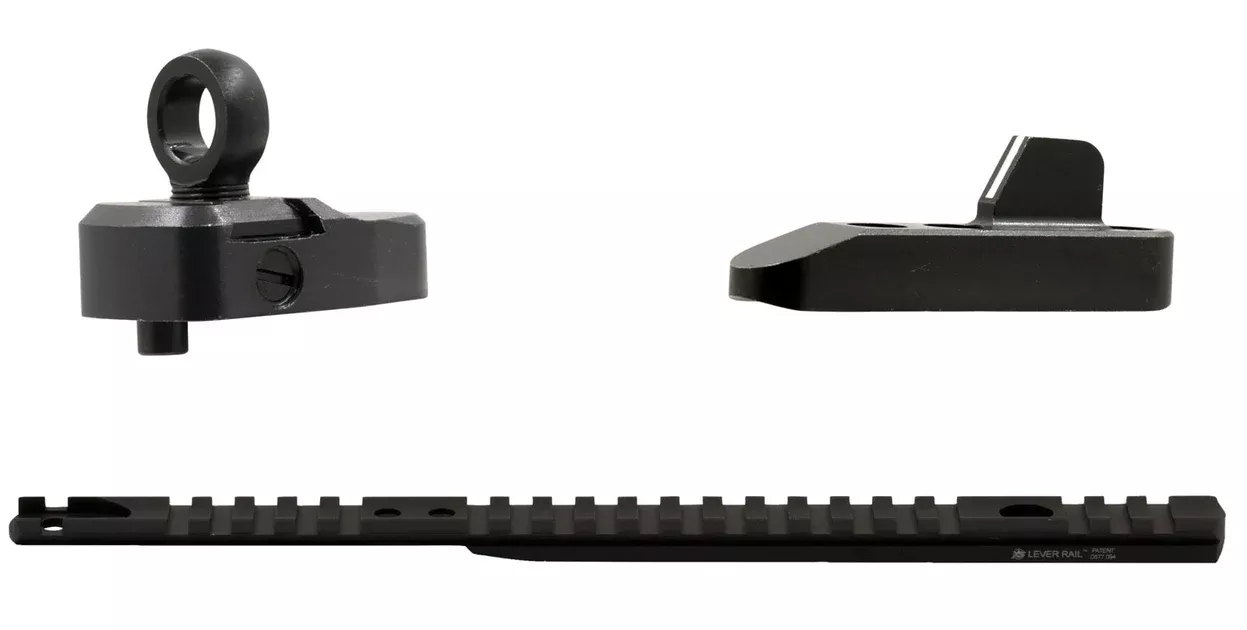 XS Sights ML10015 Marlin Optic Mounts & Ghost Ring WS Sight SetsBlack White Stripe Front, Ghost Rear for Marlin 1895