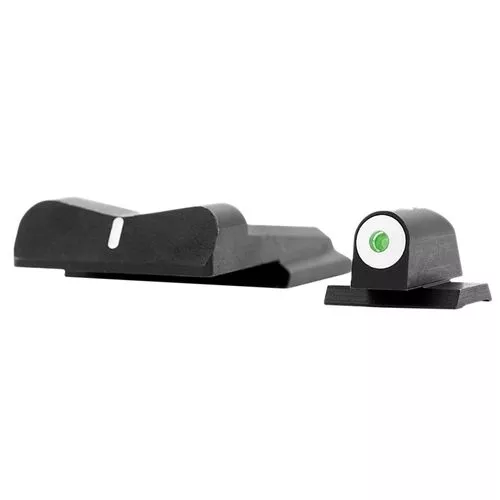 XS SIGHTS SW0019S3 DXW Big Dot S&W M&P Full Size/Compact Green Tritium w/White Outline Front Black w/White Stripe Rear