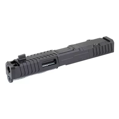 Zaffiri Precision IBS Glock 17 Gen 3 Complete Slide Chunk Ported Black - CU-G17G3-IBS-RMR-BLK-CP-BN-BLNK