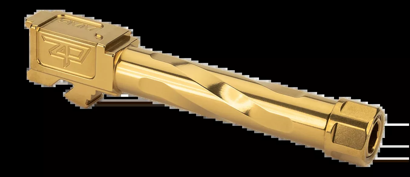 Zaffiri Precision Threaded Barrel 9mm 4.5" Gold TiN - Fits Glock 19 Gen 3-5