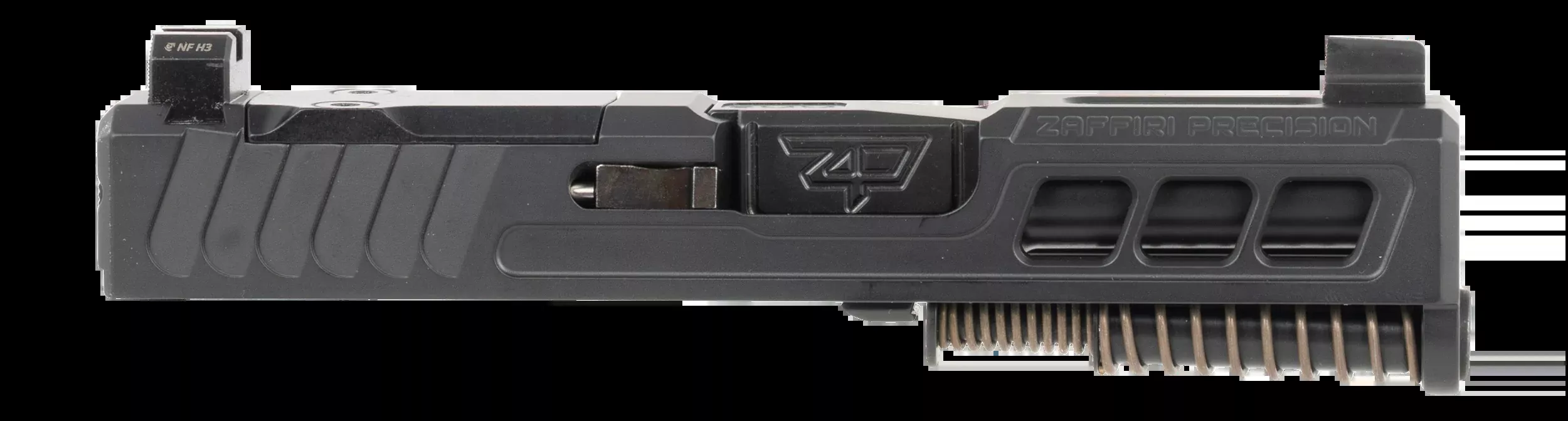 Zaffiri Precision ZPS.3 Slide Fits Glock 43X 9mm Black Cerakote RMR Optic Cut Top Ported - Co-Witness Sights
