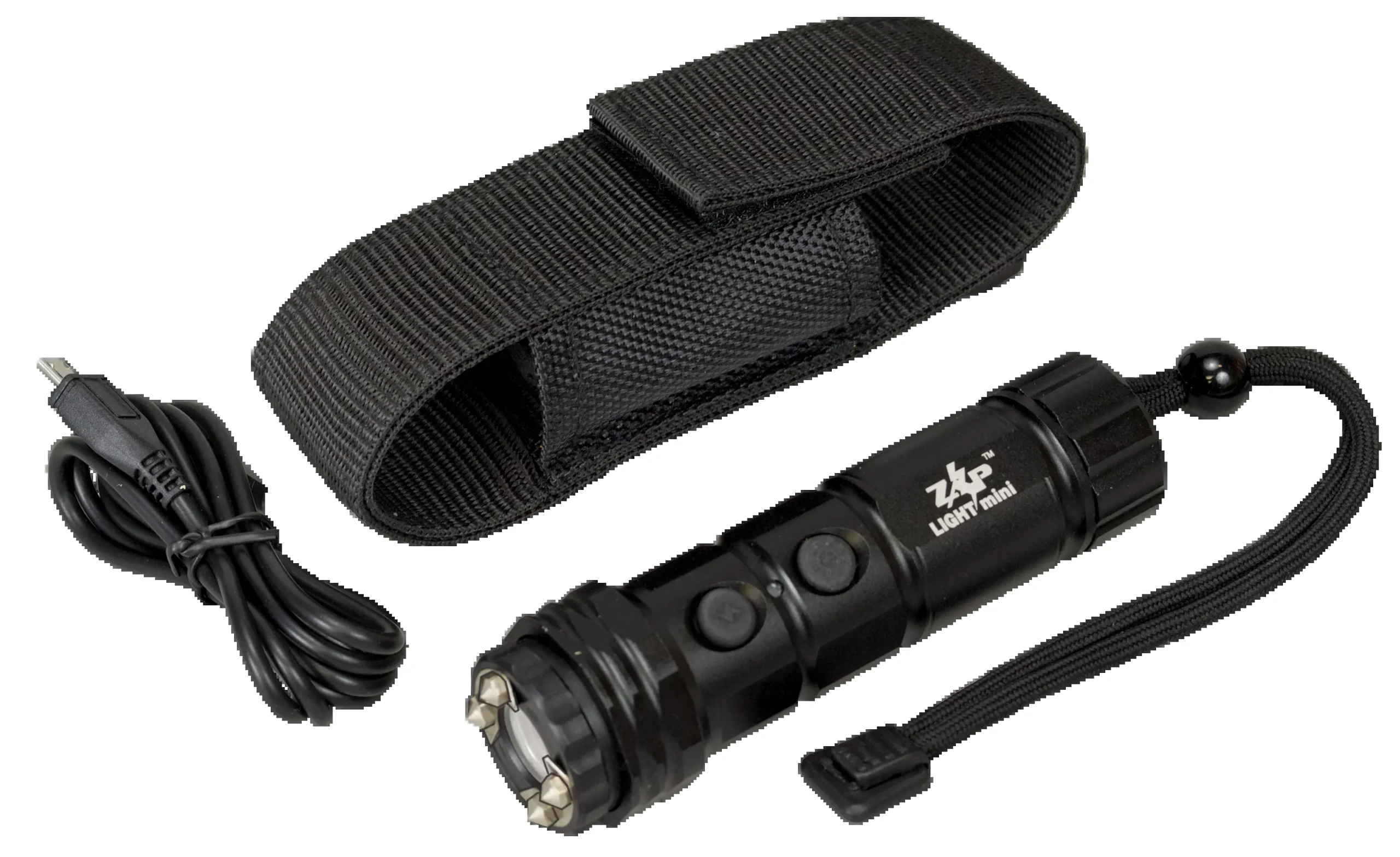 Zap Mini 800,000 Volt Pocket Stun Gun with LED Flashlight - Black