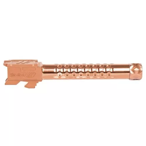 ZEV BBL17OPTTHBRZ Optimized Match9mm Luger compatible with Glock 17 Gen 1-4 Bronze Threaded