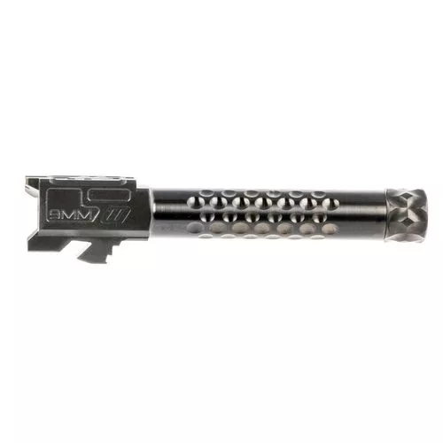 ZEV BBL19OPTTHDLC Optimized Match9mm Luger compatible Glock 19 Gen 1-4 Black DLC Threaded