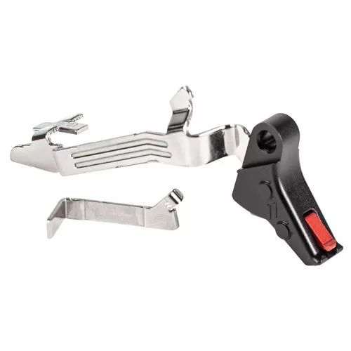 ZEV FFTPROBAR5GBR Pro Trigger BAR Kit with Red Safety Compatible with Glock 17, 19, 19x, 26, 34 Gen 5 Flat