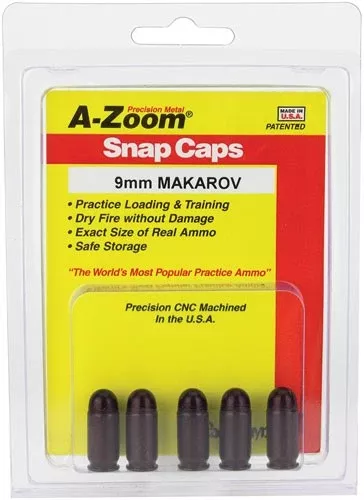 A-Zoom 15132 Pistol Snap Caps 9mm Makarov 5-Pack